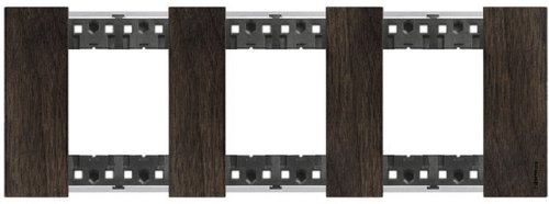 Рамка универсальная Legrand BTicino Living Now 3-м. 6 мод. дерево орех картинка